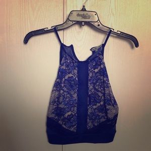 Royal blue crop top
